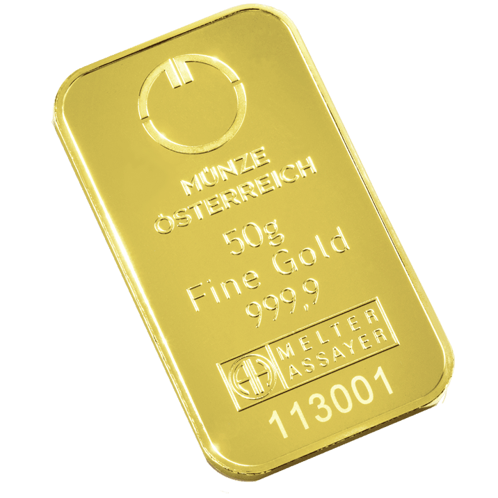 50 Gram Gold Münze Österreich Investičná zlatá tehlička