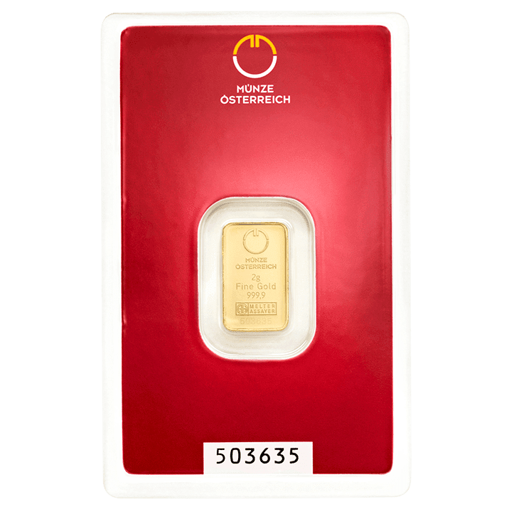 2 Gram Gold Münze Österreich Investičná zlatá tehlička