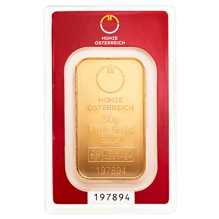 50 Gram Gold Münze Österreich Investičná zlatá tehlička